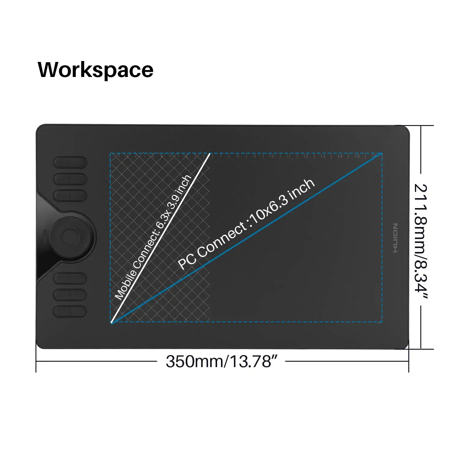 Newly Updated HUION INSPIROY HS610 Digital Drawing Graphic Tablets Tablet