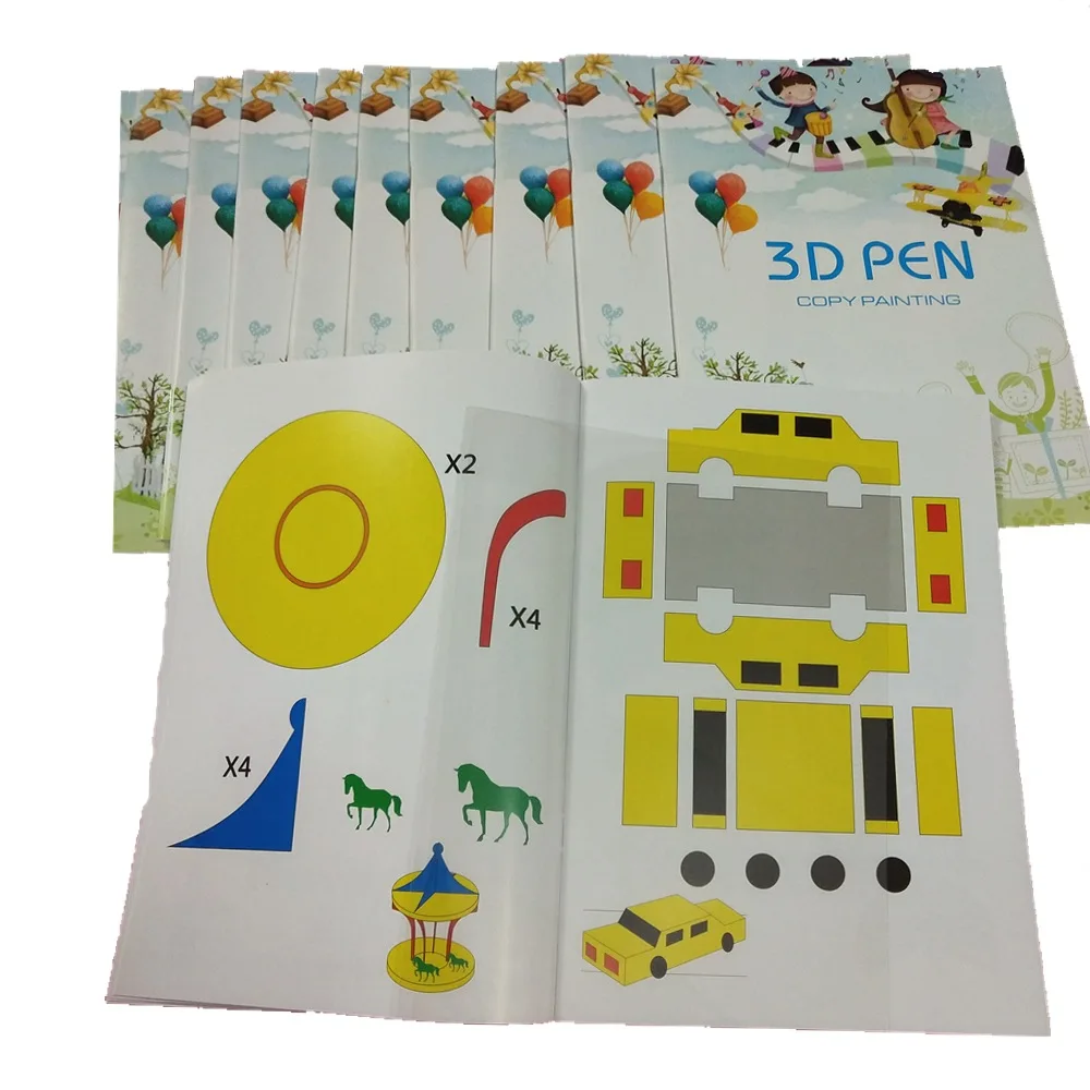 40 kinds of patterns 3D pen copying picture book 3D pen accessories with transparent drawing board