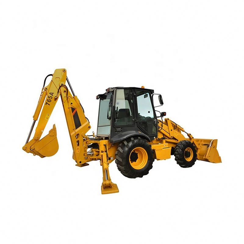 China hot sale cheap  backhoe wheel loader CLG765A with solid tire for safer and portable use