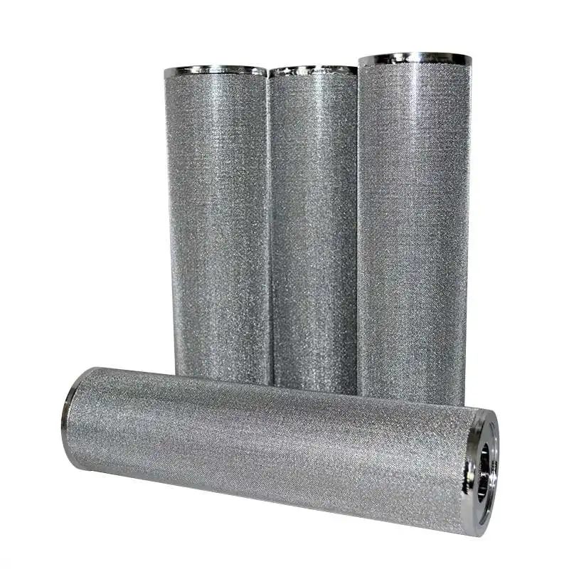 High Temperature 316l sintered candle pipes filter stainless steel sintered mesh filter cylinder plate