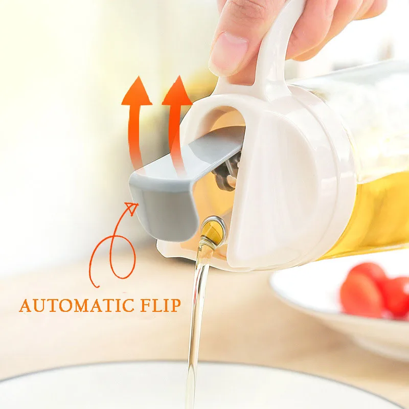 Drip Free Olive Oil Dispenser Bottle with Automatic Cap