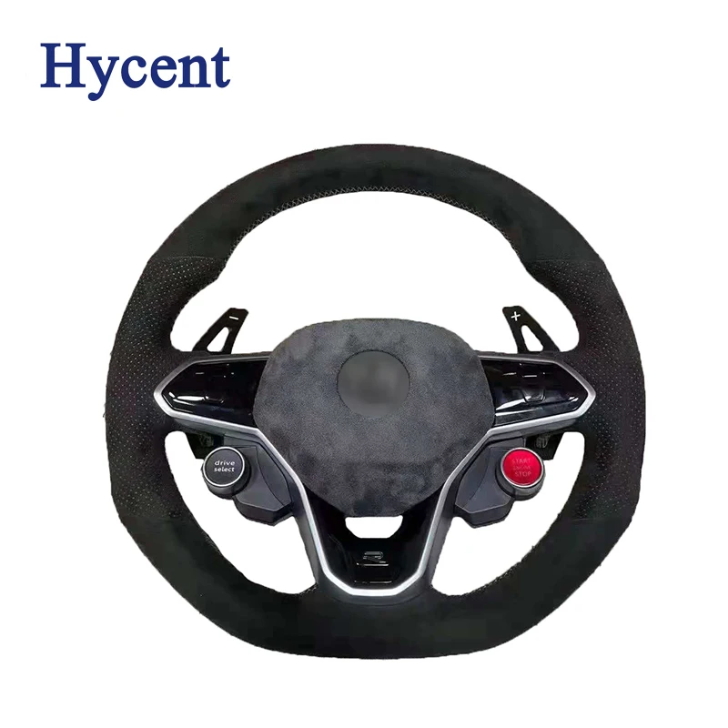 Кожаный руль с меховой отделкой для Volkswagen Golf Passat Magotan Jetta Sagitar Ccarteon