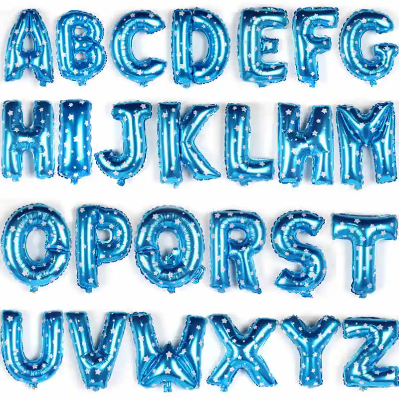 Letter Aluminum Foil Balloons Globos Any Custom Phrase 16 Inch Alphabet Letters Foil Mylar Balloon