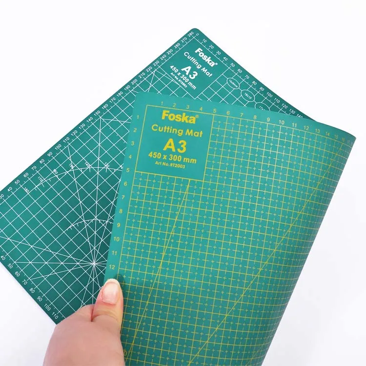 Foska Double Side Printed Centimeters and Millimeters Gridlines & Angles Non Slip Fabric A1 A2 A3 A4 Cutting Board for Crafts