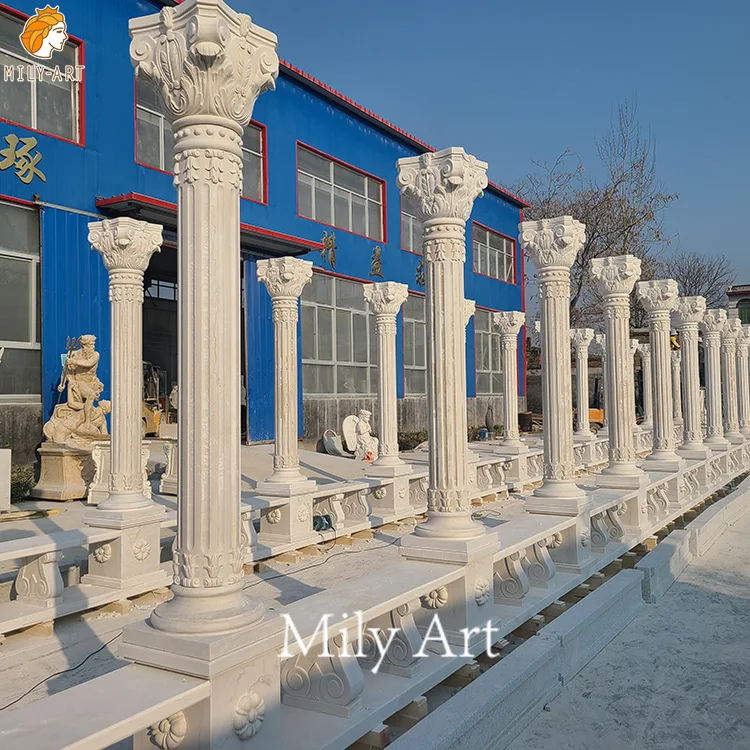 Roman Style Decorative Black Marble Pillar Column Design for Sale