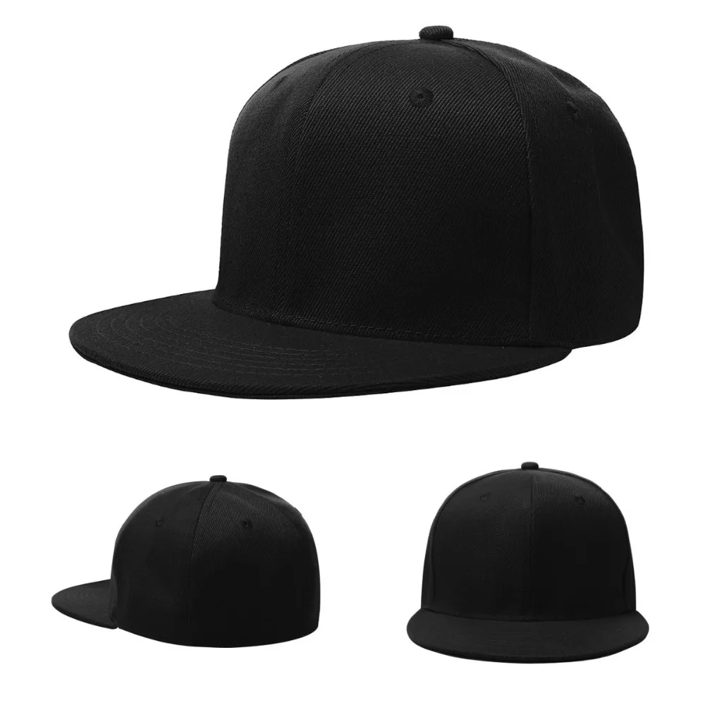 closed back embroidery blank flat brim custom flex snapback fitted hats for men
