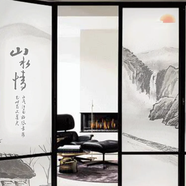 UV Print Door Film Pdlc Magic Glass Laminated Electric Film Privacy Room Windows Glass Pdlc Smart Film For Building Glass