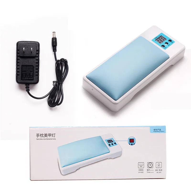 24LED Nail Dryer Lamp 72w All Gel Polish   2 in 1 Foldable Nail Hand Pillow Dryer Manicure Lamp Equipment Rest Stand
