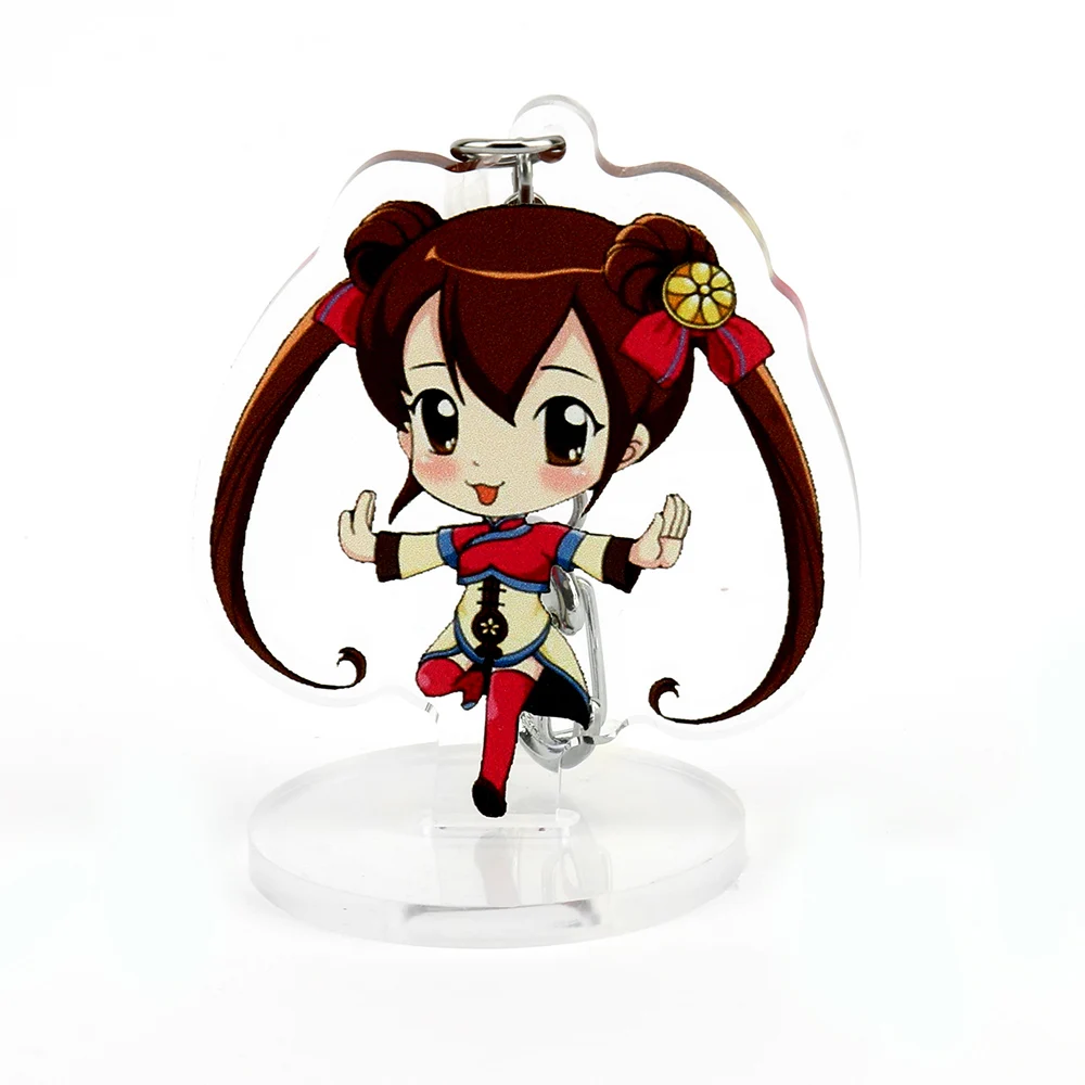
VOGRACE cheap OEM custom cartoon anime acrylic standee wholesale plastic clear printed character stand keychain for sale 