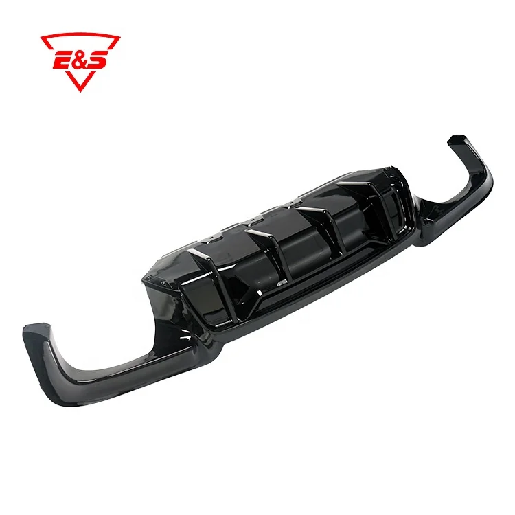 Featured products R Style Rear Diffuser For BMW F10 F18 Rear Bumper Diffuser for Bright black PP diffuser lip