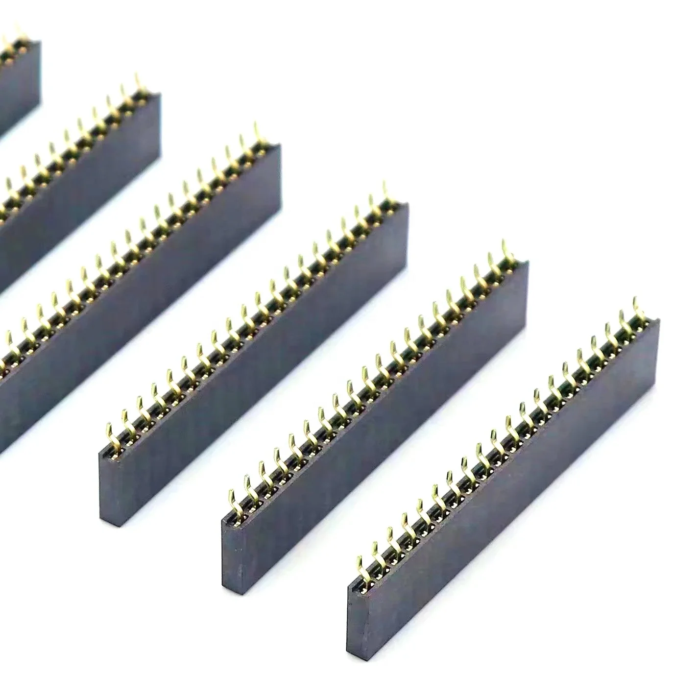 2.54mm Pitch Female Header Single Row Right Angle SMT H:8.5mm 1*2P-1*40P