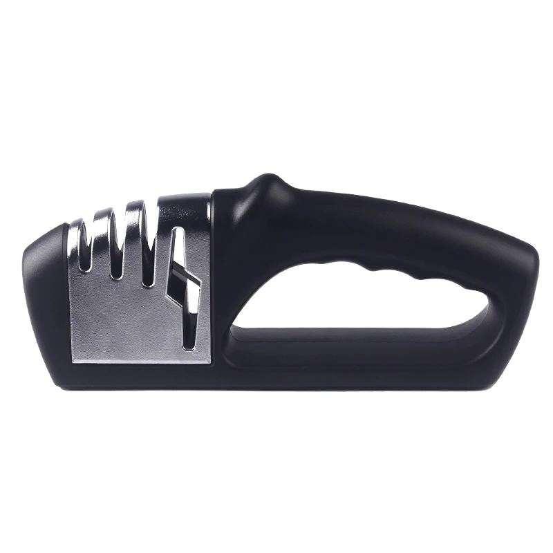 Kitchen Accessories Stainless Steel Plastic Handheld Knife and Scissors Sharpener Professional 4 Stage Kitchen Knife Sharpener