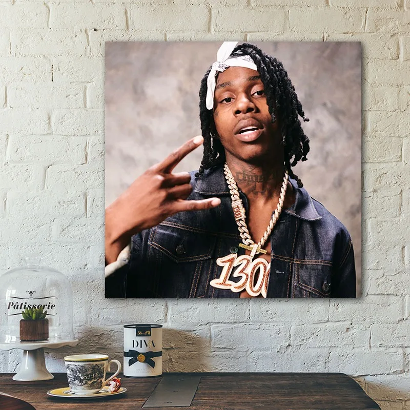 BIGIMAGE Custom Star Hip-Hop Rapper Wall Poster Canvas Framed Art Decorative Album Cover Digital printing picture Cardboard