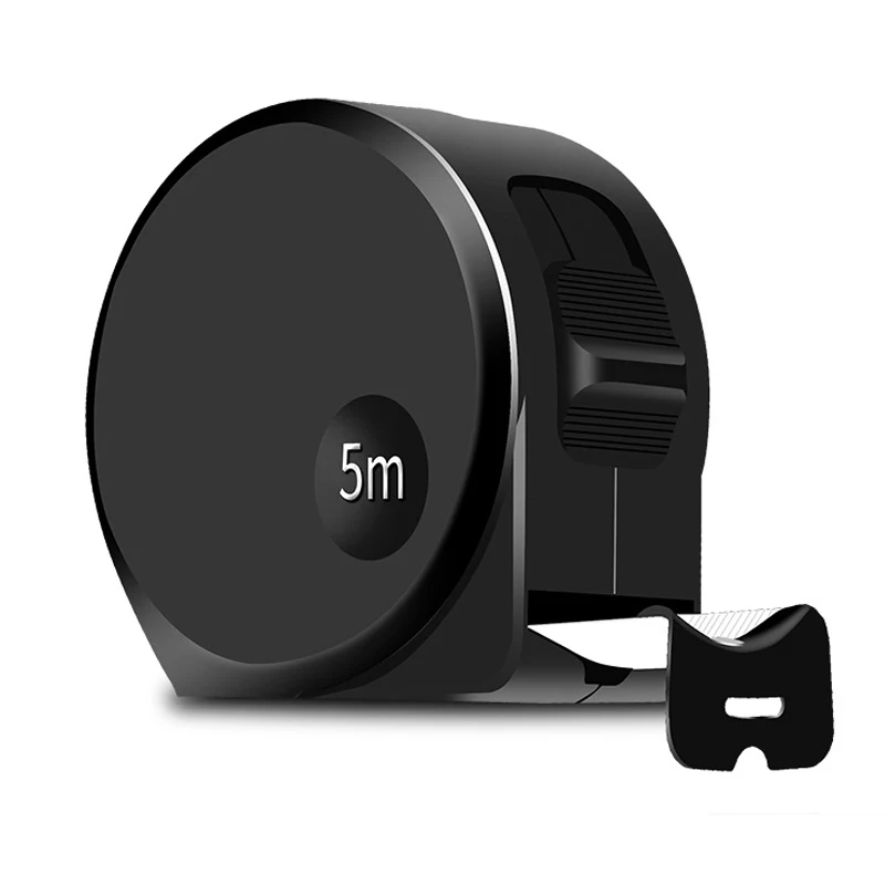 Inches 5M25mm Black Tape Measure 5m Measurement Tools Custom Use of Carbon Steel Measuring Tape