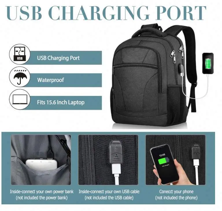 Free sample 2024 Wholesale Factory School Bag  Travel Multi Function  Large Capacity Computer Backpack For Unisex