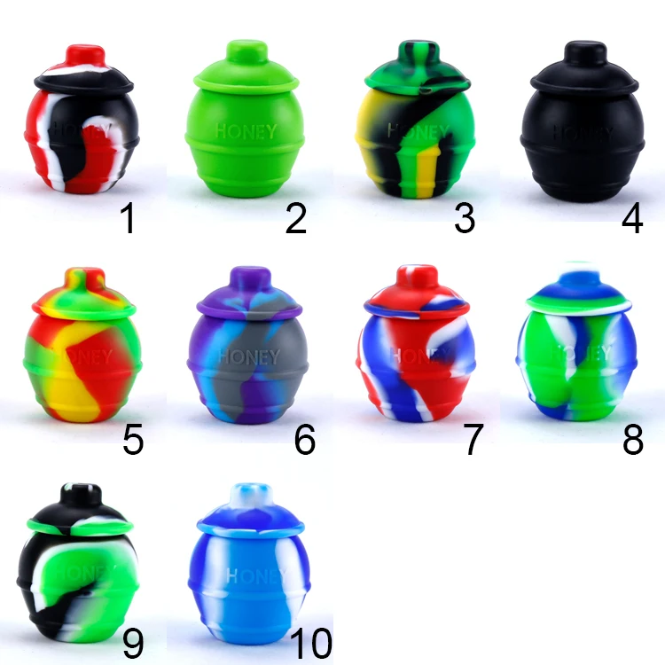 
silicone wax container storage tobacco weed herb bubbler smoking rolling papers blunt smoke concentrate jar 