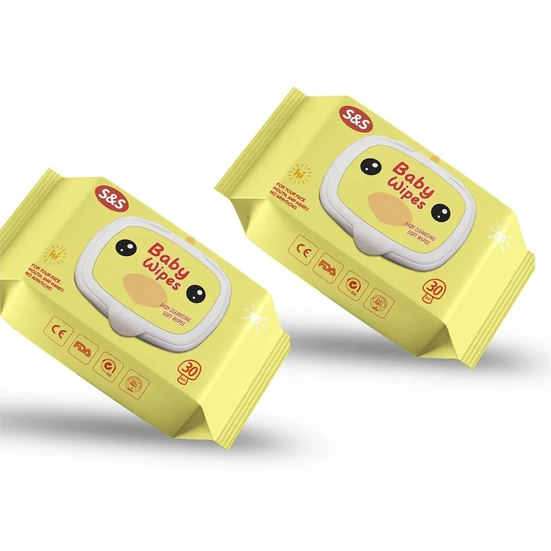 
Bamboo Organic Pure Water Coconut Oil Frangrance Free Spunlace Cute Baby Cleaning Wet Wipes 