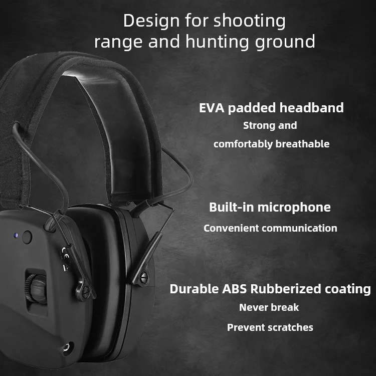 High Reputation Portable Bluetooth Hearing Protection Safety Headphone wireless Shooting Headset