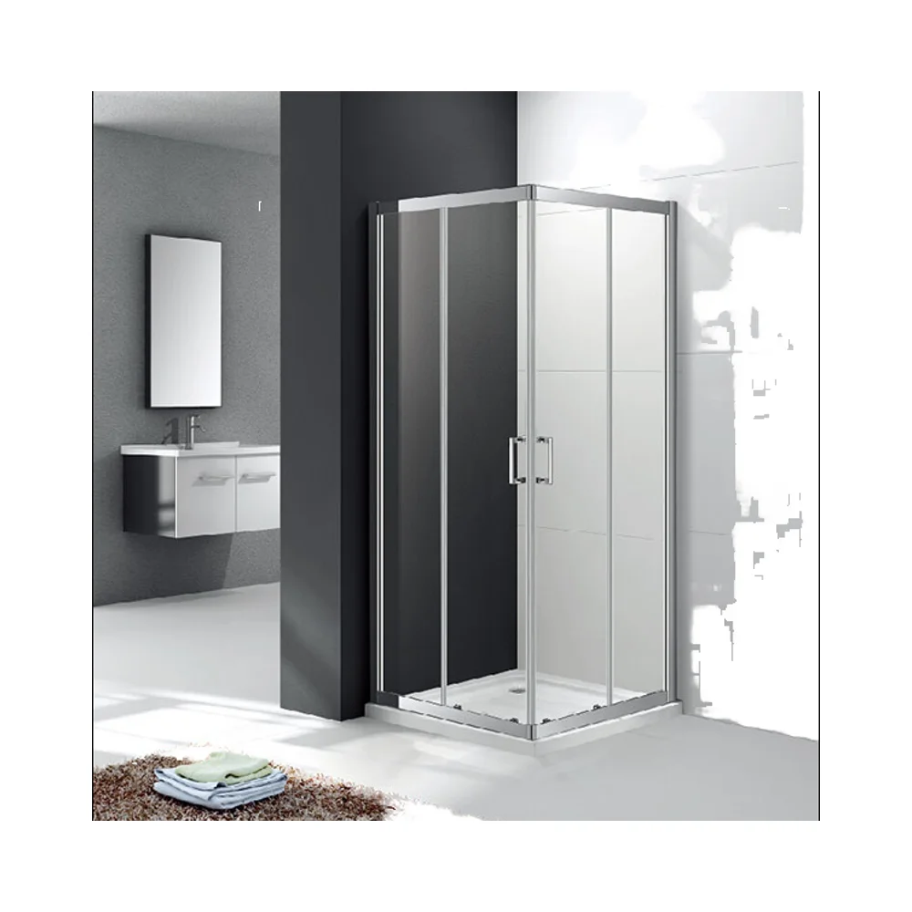 Modern Design 6mm 8mm Tempered Glass Shower Wall Panels with Aluminium Frame Sliding Door Open Style for Hotels