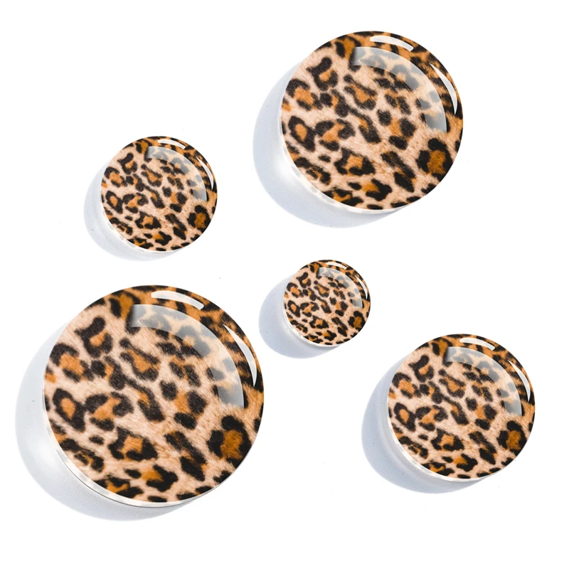 DIY Glass Cabochon Animal Skin Pendant Bead Findings Craft Supplies Creative Leopard Print Pattern Accessories Jewelry Making