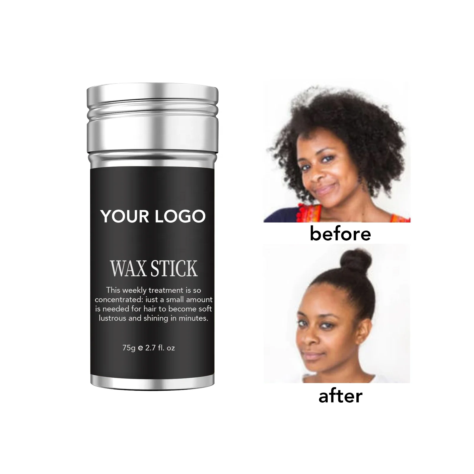 Customized Hair Wax Stick Packaging Non Greasy Smooth Styling Hair Wax Private Label Wax Hair Stick