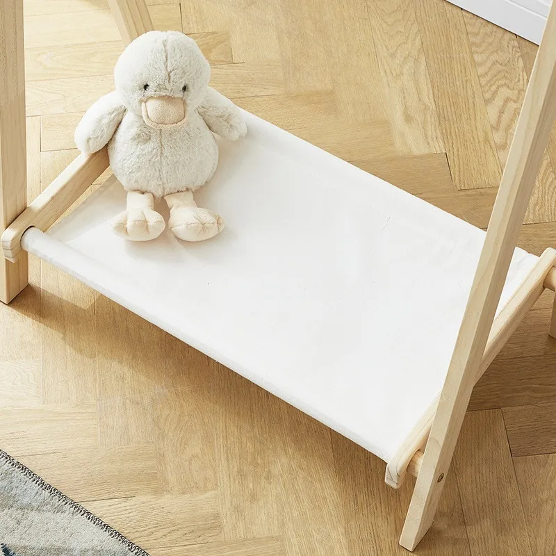 Wooden Kids Clothing Rack with Cloth Storage Shelf Garment Rack for Pets Dolls Baby Hanger Rack Clothes Organizer Storage
