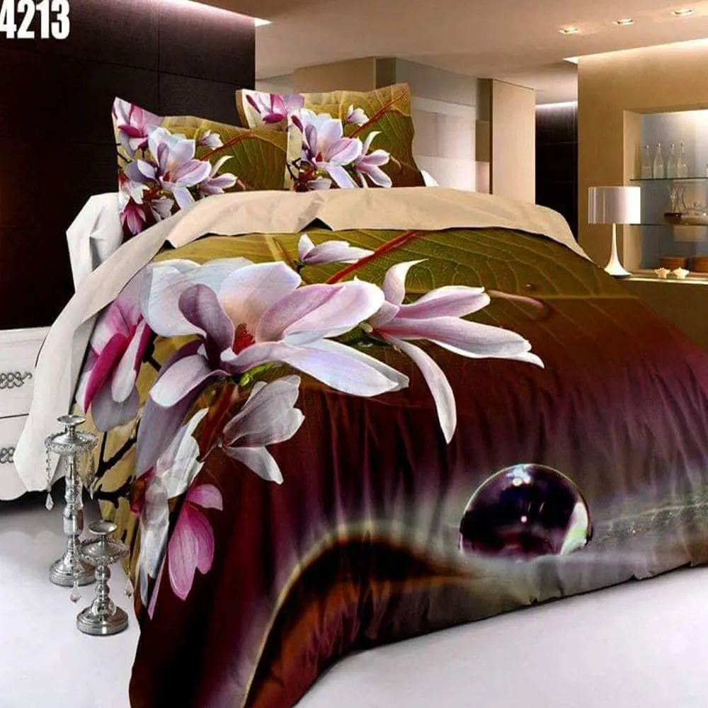 New design digital printed 3d bed cover set