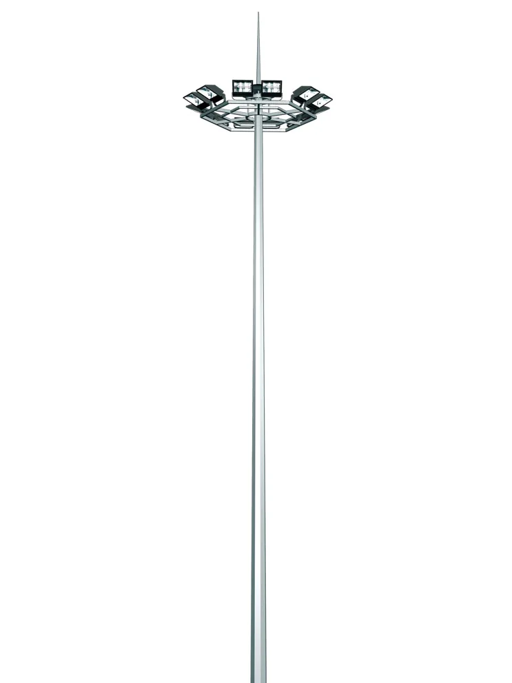 25M 150W LED High Mast Lamp with IP66 Rating Aluminum Body for Basketball Court Stadium and Garden Lighting