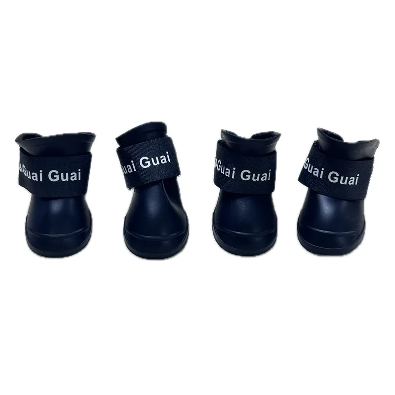 Waterproof Non-Slip Silicone Pet Rain Boots with Rubber Soles Protective Pet Products for Dogs Puppies Cats Kittens for Hiking