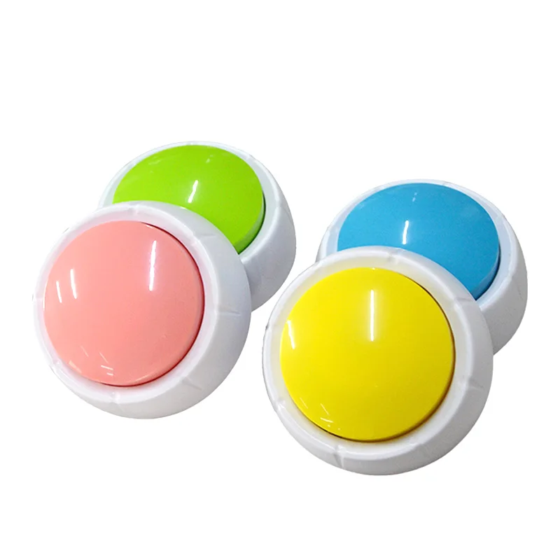 Low Moq Quantity Pet Educational Toys Colorful Dog Recording Button Push Buttons Dogs Talk