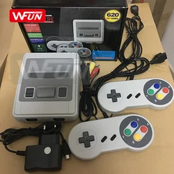 Лидер продаж, 8-битная мини ретро консоль для видеоигр SFC 620 в 1 с двумя проводными контроллерами для детей, подарки на день рождения
