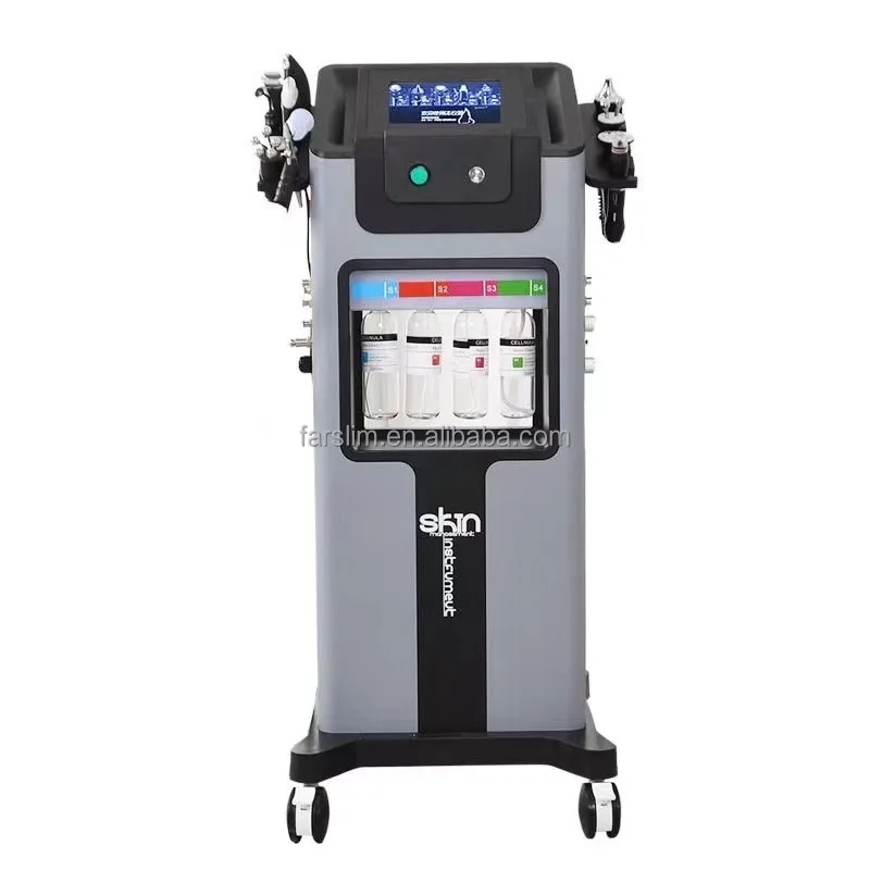 10 in 1 Vertical Deep Clean Hydro Microdermabrasion Facial Blackhead Remover Jet Peel Facial Beauty Machine