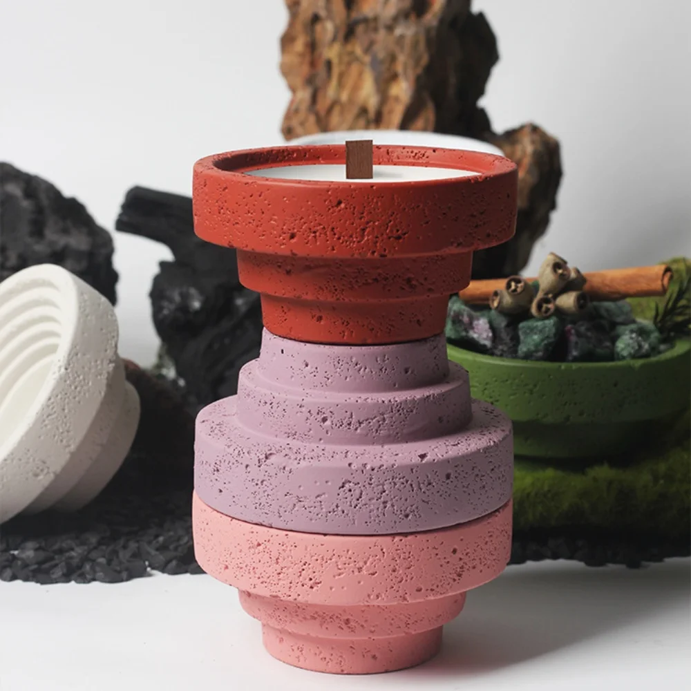 Wholesale Artisanal Empty Cement Ceramic Candle Cups Handcrafted & Unique Ideal for Boutique Candle Makers