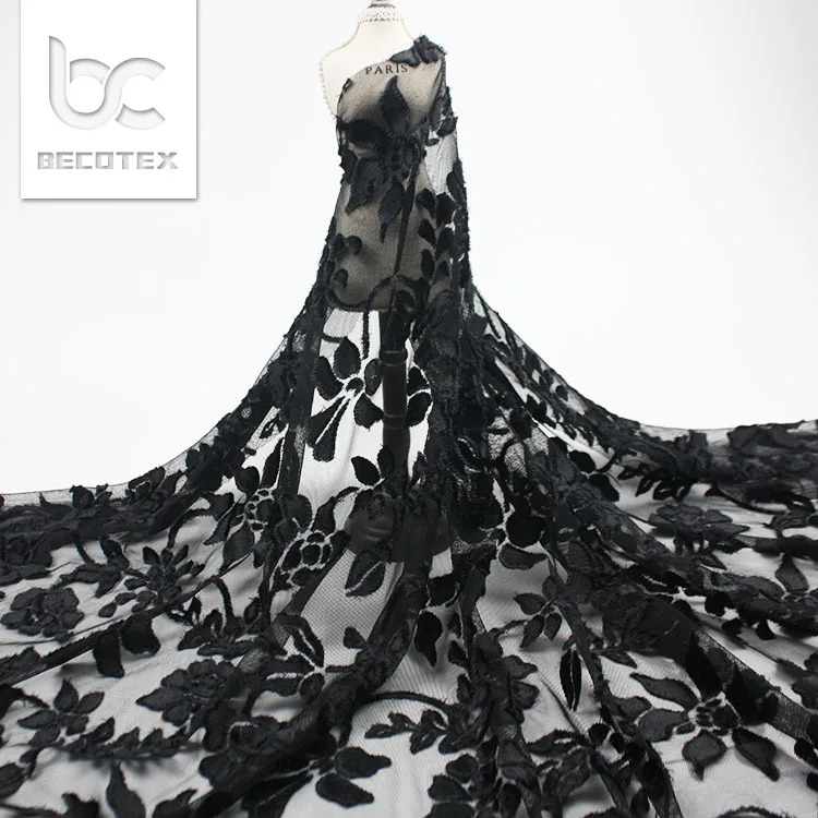 China high quality knitted floral design soft velvet fabric for women dress