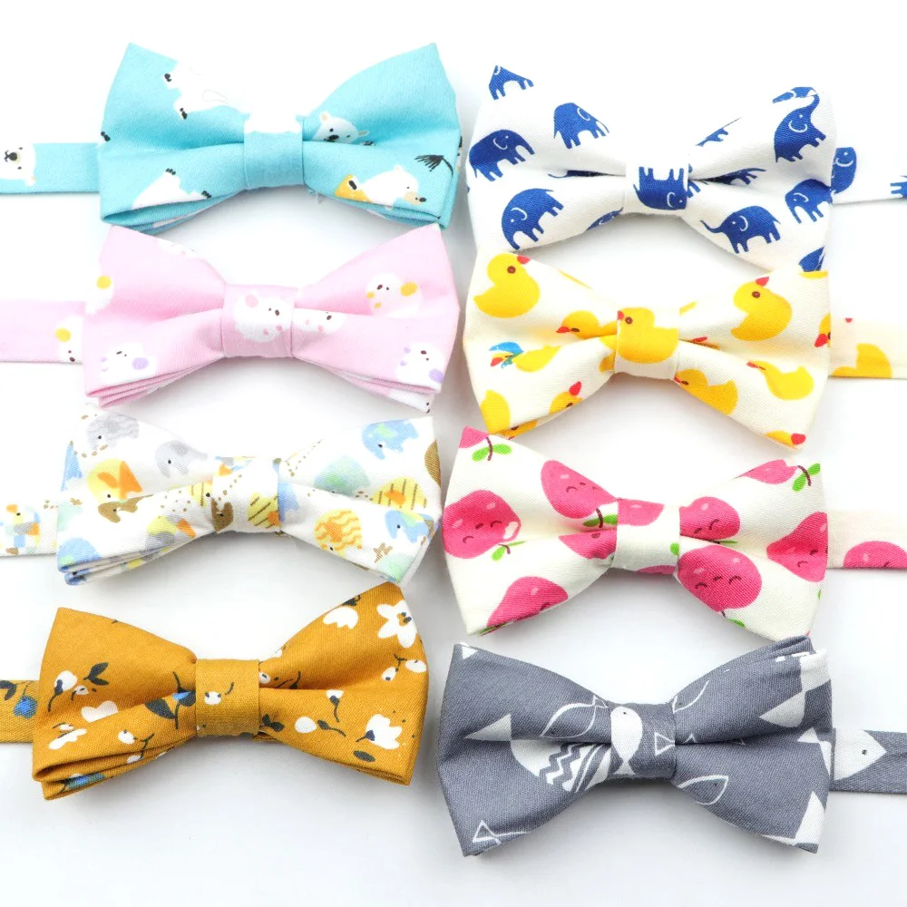 Классический Детский костюм, галстук-бабочка для маленьких мальчиков, Модный хлопковый регулируемый галстук-бабочка для детей, двухцветный галстук-бабочка для собак, кошек