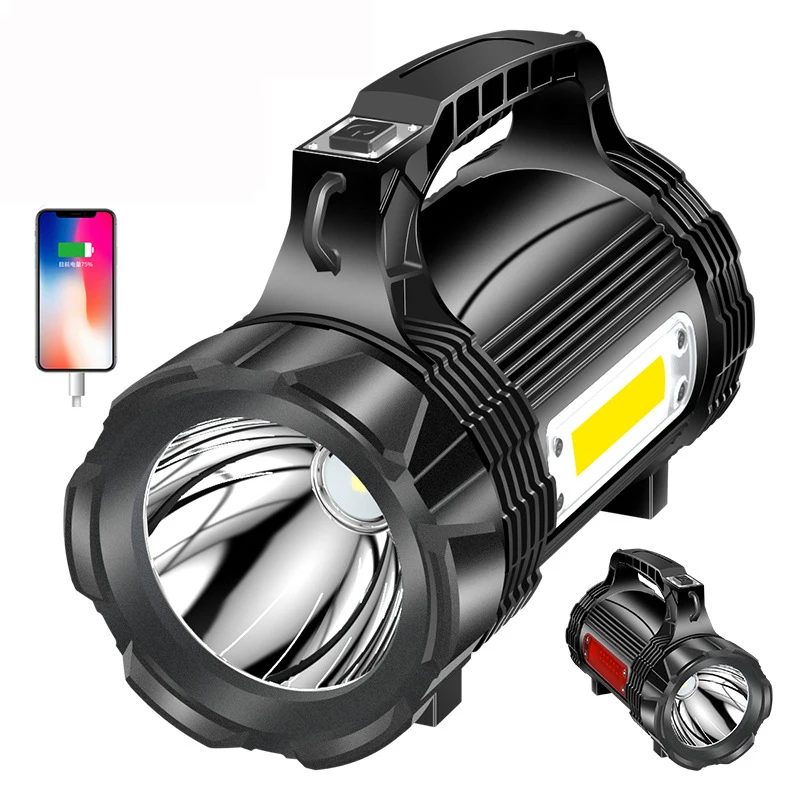 Explosion Proof Outdoor Emergency Rescue Fire Searchlight Led Tactical Flashlight Portable Work Lamp