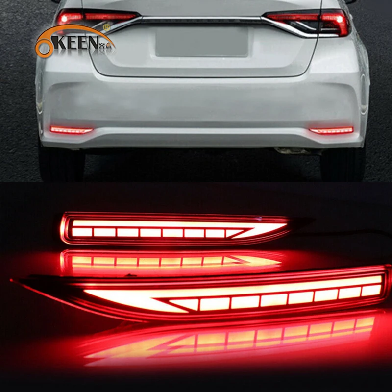  KEEN for 2020 Corolla LED Car Light Auto REAR REFLECTOR LAMP BUMPER LIGHT