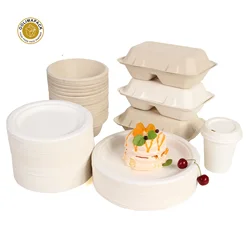 Hot Selling Eco Friendly Disposable Sugarcane Takeaway Clamshells Recycled Bagasse Bento Lunch Box