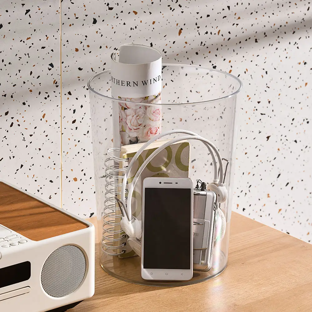 Wholesale Portable kitchen small plastic garbage waste trash can container for home