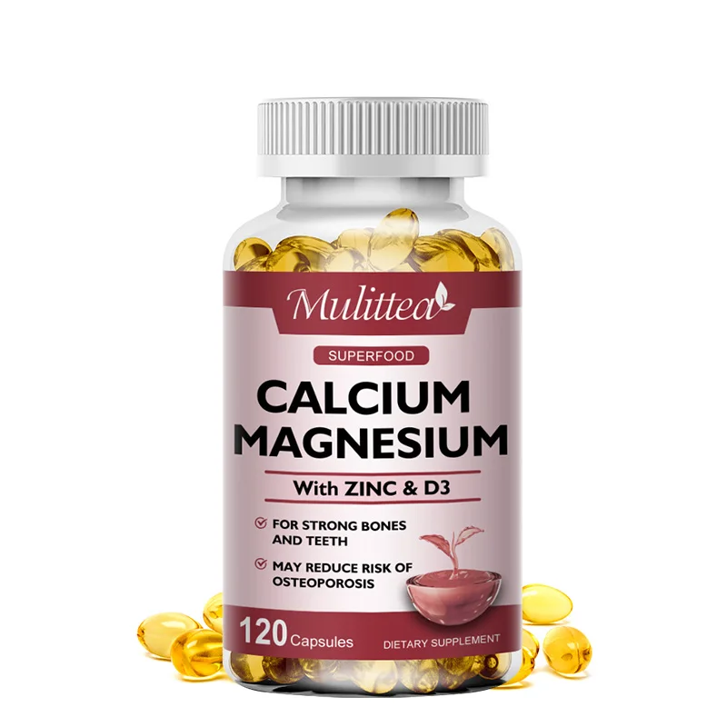OEM 120pc Calcium  Magnesium Zinc Vitamin D3  Promotes Bone&Muscle&Nervous System Health and Promotes Cell Growth