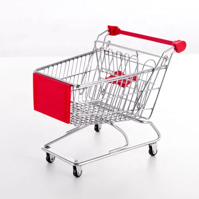 Creative Snack Metal Basket Mini Shopping Cart French Fries