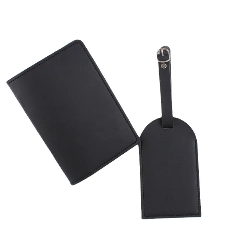 Hot Selling Travel Pu Leather Luggage Tag And Passport Holder Custom Passport Holder Set