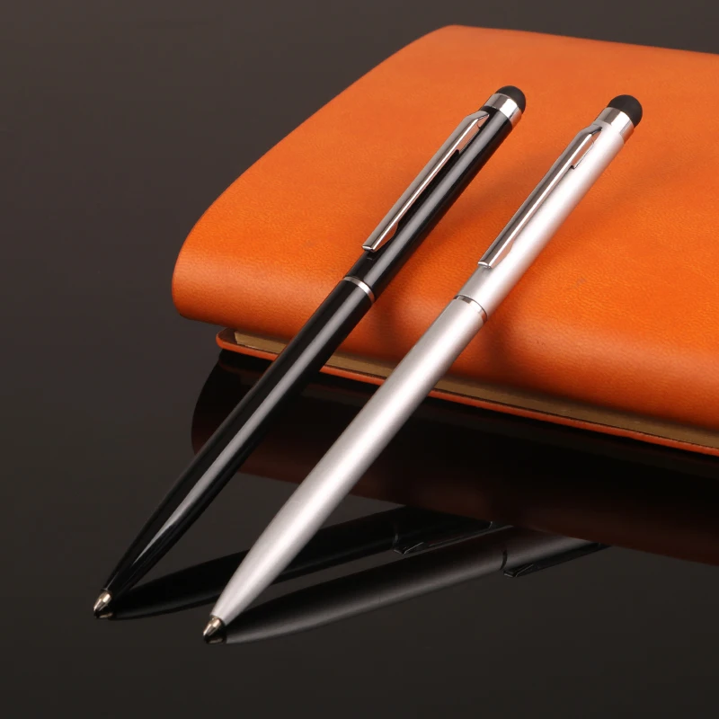 Best Top Selling iphone Stylus Pen Custom Logo OEM 2 in 1 i Pad Pen Slim Metal Ball point Pen