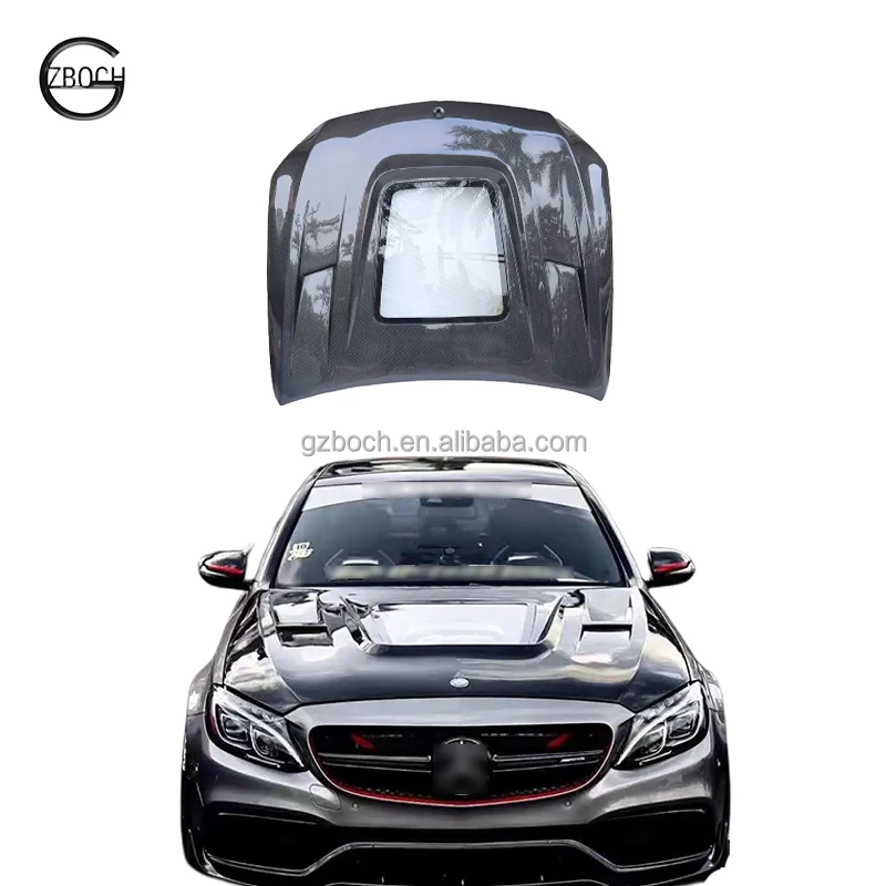 Автозапчасти капоты двигателя для Benz C63 AMG капот крышка из углеродного
