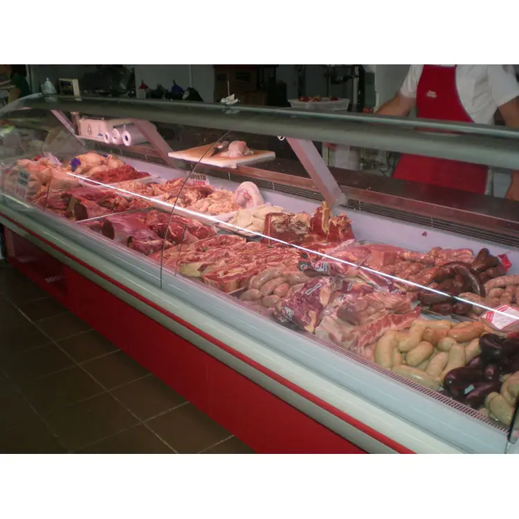 commercial cooler meat display chiller food fridge series deli service fish display refrigerator
