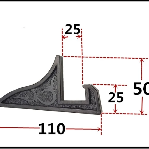 three size 110mm*25mm/ 85mm*17mm and 80mm*12mm  black Plastic Easels for Display Stands Picture Frame Stand Holder