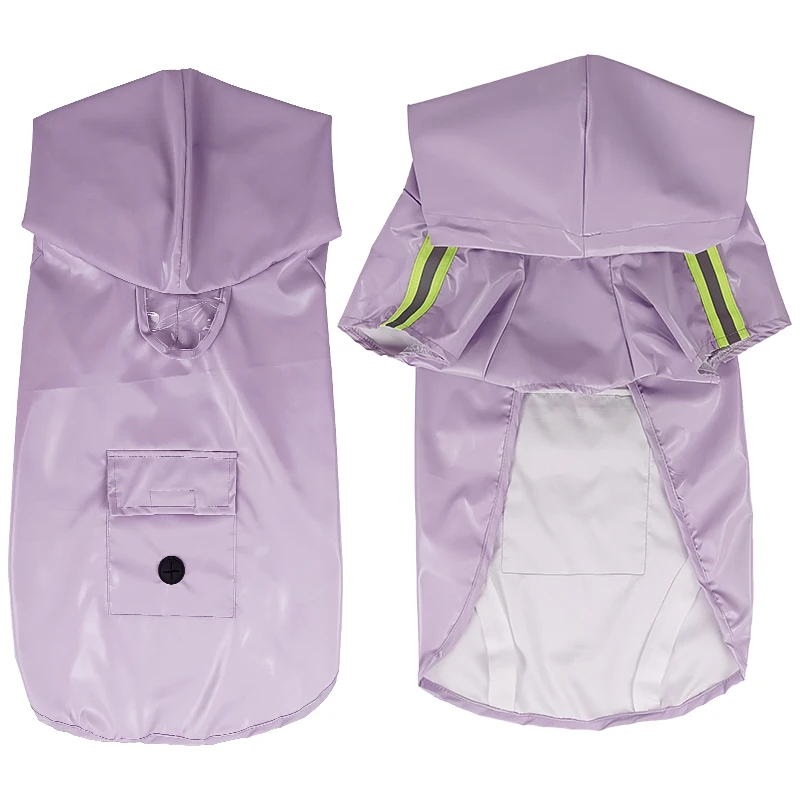 Wholesale Lightweight Small Medium Dogs Rain Clothes Multiple Sizes Nylon Pet Dog Comfortable Raincoat with Hoodie