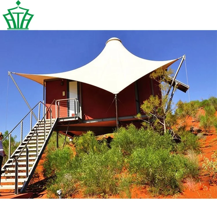 Fabric Roof House Hard Shell Steel Frame PVDF Roof Top Resort Tent Structures