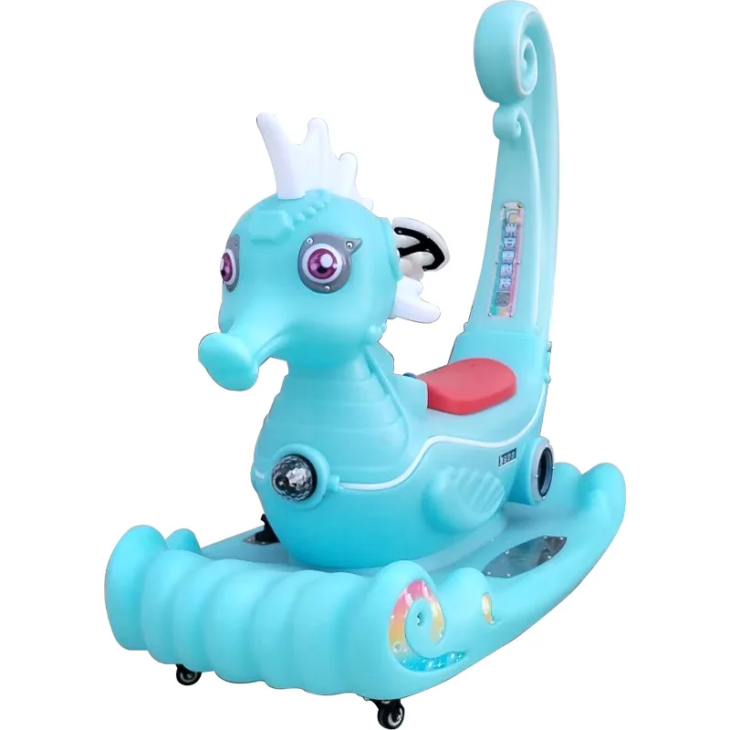 Outdoor Indoor Amusement park seahhorse bumper cars Kids mini seahorse Bumper Car Rides With Led Light