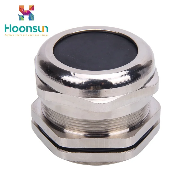 Top quality Hoonsun HX-NP IP68 metal cable gland  waterproof brass cable gland pg32 made in china